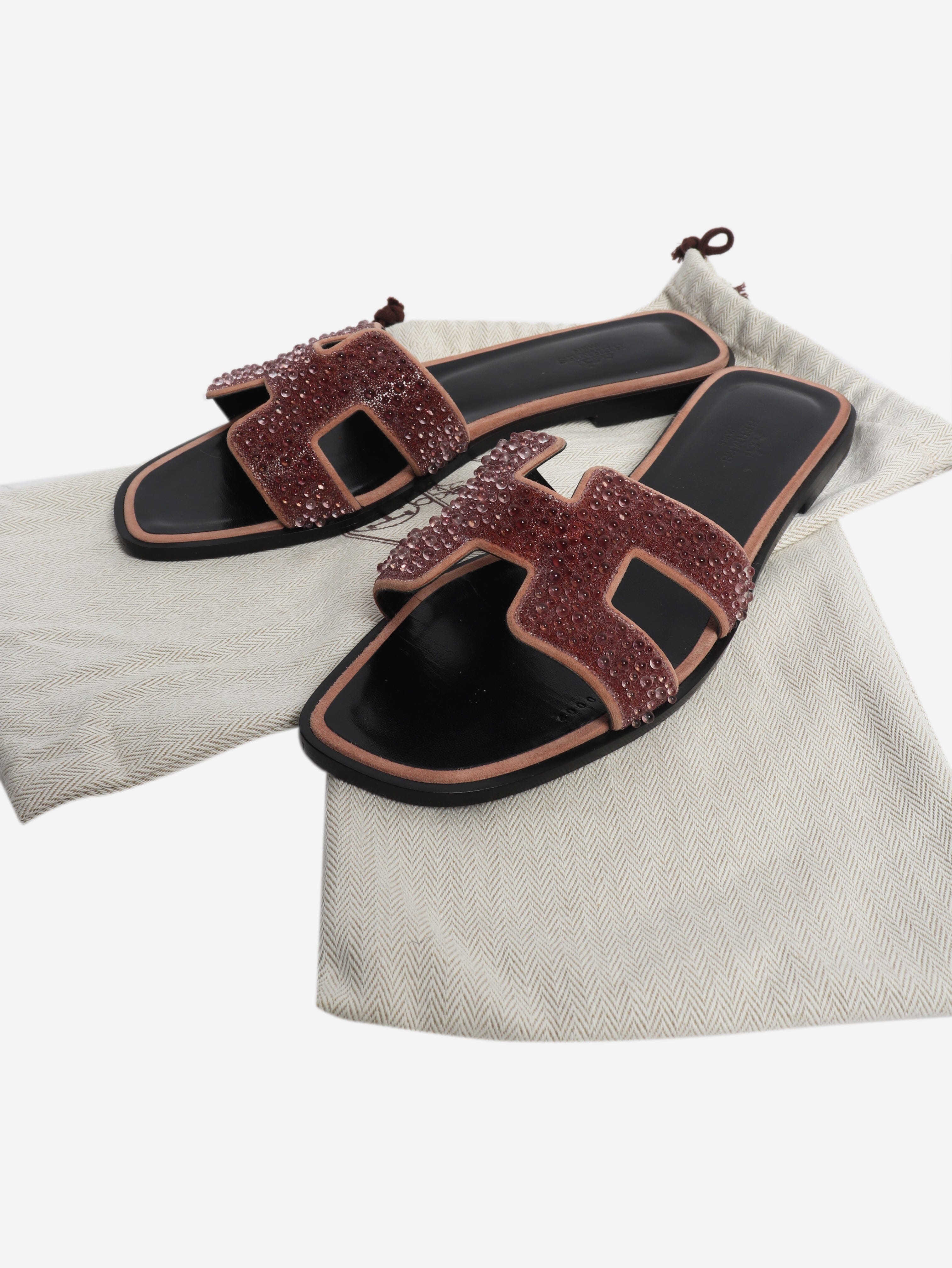 beaded oran sandals Flat Sandals Hermes 