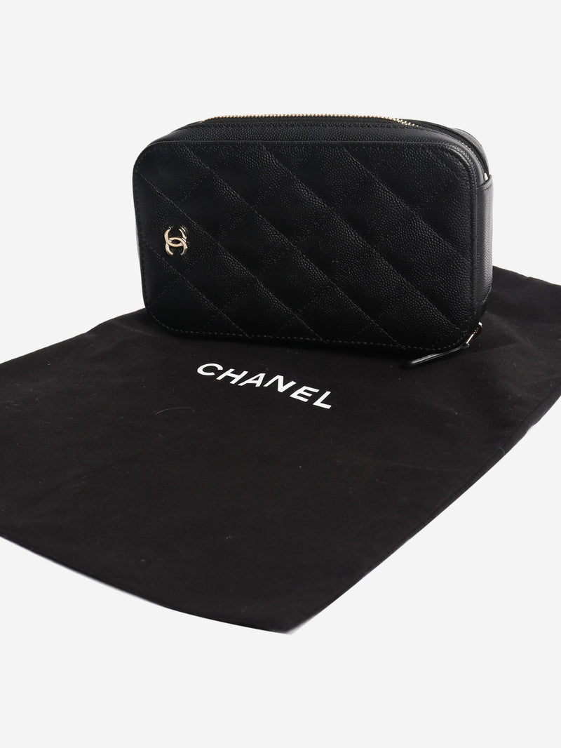 Black 2019 quilted phone holder crossbody bag Cross-body bags Chanel 