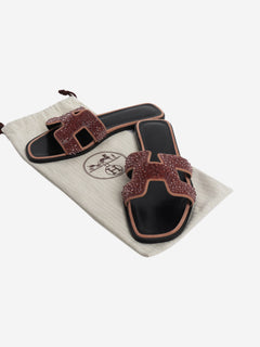 beaded oran sandals Flat Sandals Hermes 