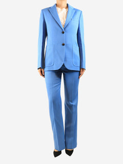 Soft blue two-piece wool suit set - size UK 10 Sets Victoria Beckham 