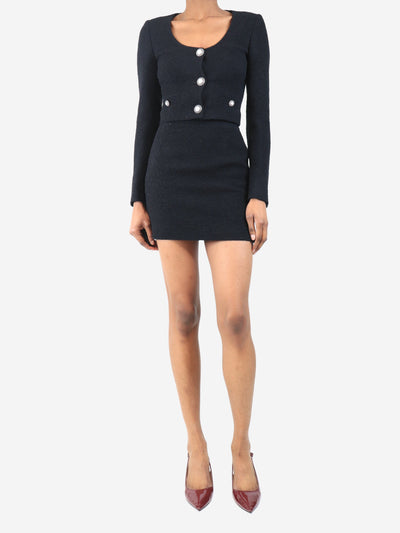 Black boucle jacket and skirt set - size UK 8 Sets Alessandra Rich 