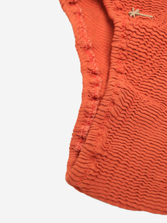 Orange rust seersucker one-shoulder swimsuit - size XS Beachwear Manebi 