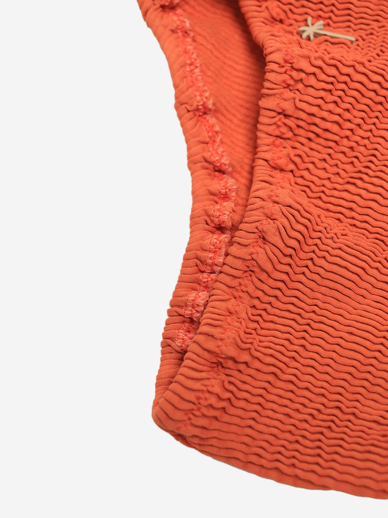 Orange rust seersucker one-shoulder swimsuit - size XS Beachwear Manebi 