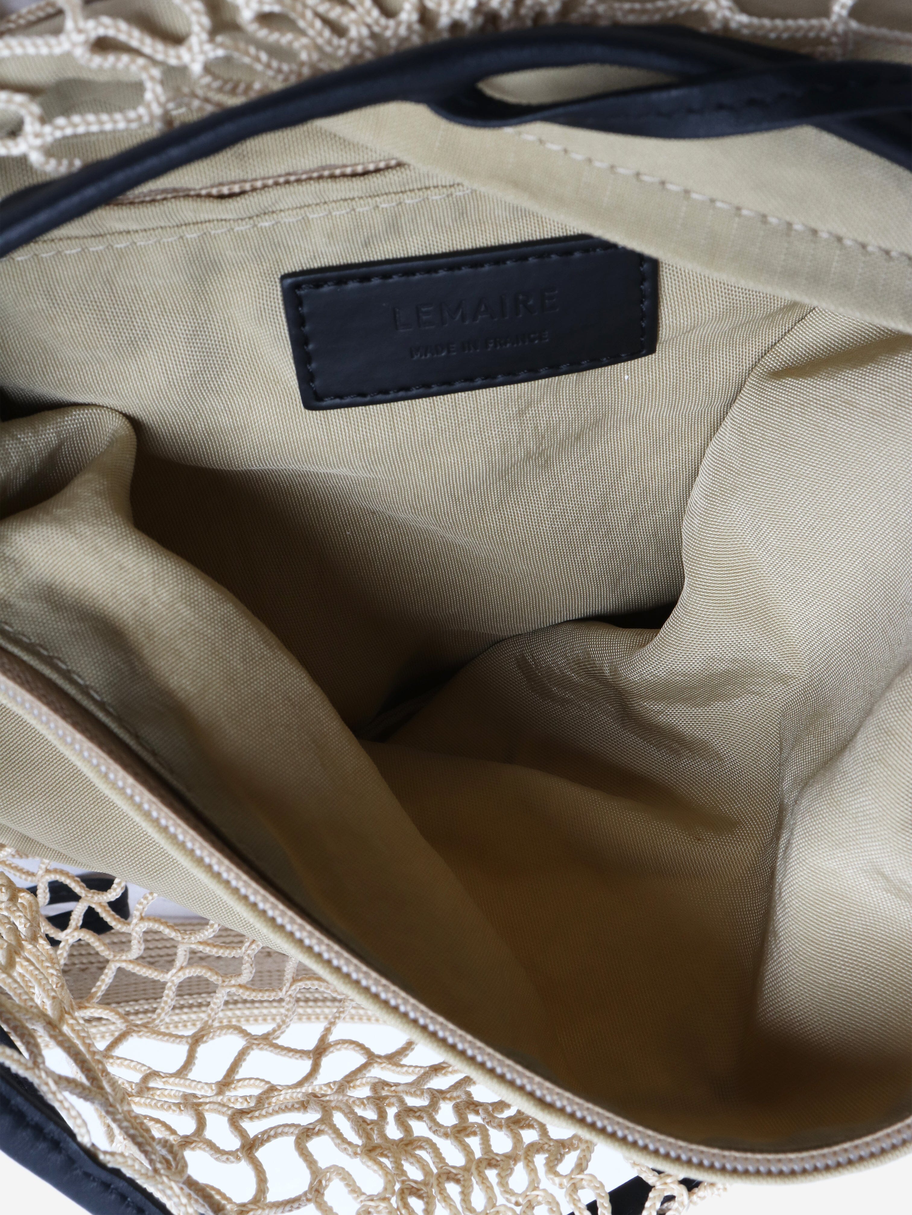 Beige Fortune Croissant Filt bag Shoulder bags Lemaire 
