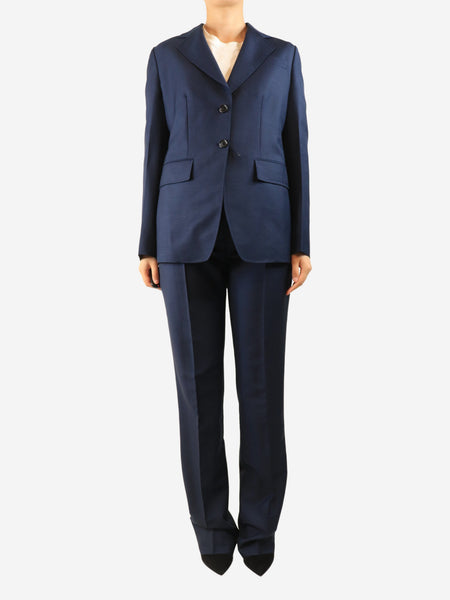 Navy two-piece suit set - size UK 10 product image