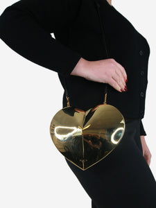 Alaia Gold Le Coeur heart bag