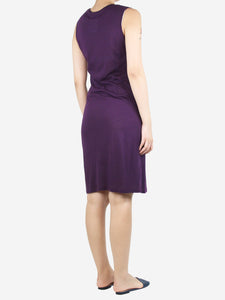 Ann Demeulemeester Purple sleeveless light sheer midi dress - size UK 10