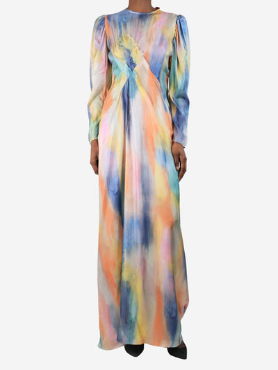 Virginia printed silk twill maxi dress - size UK 6 Dresses Sies Marjan 