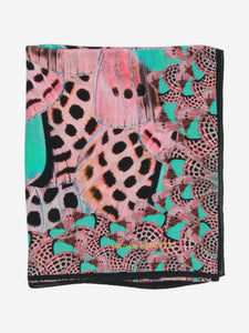 Matthew Williamson Pink silk printed scarf