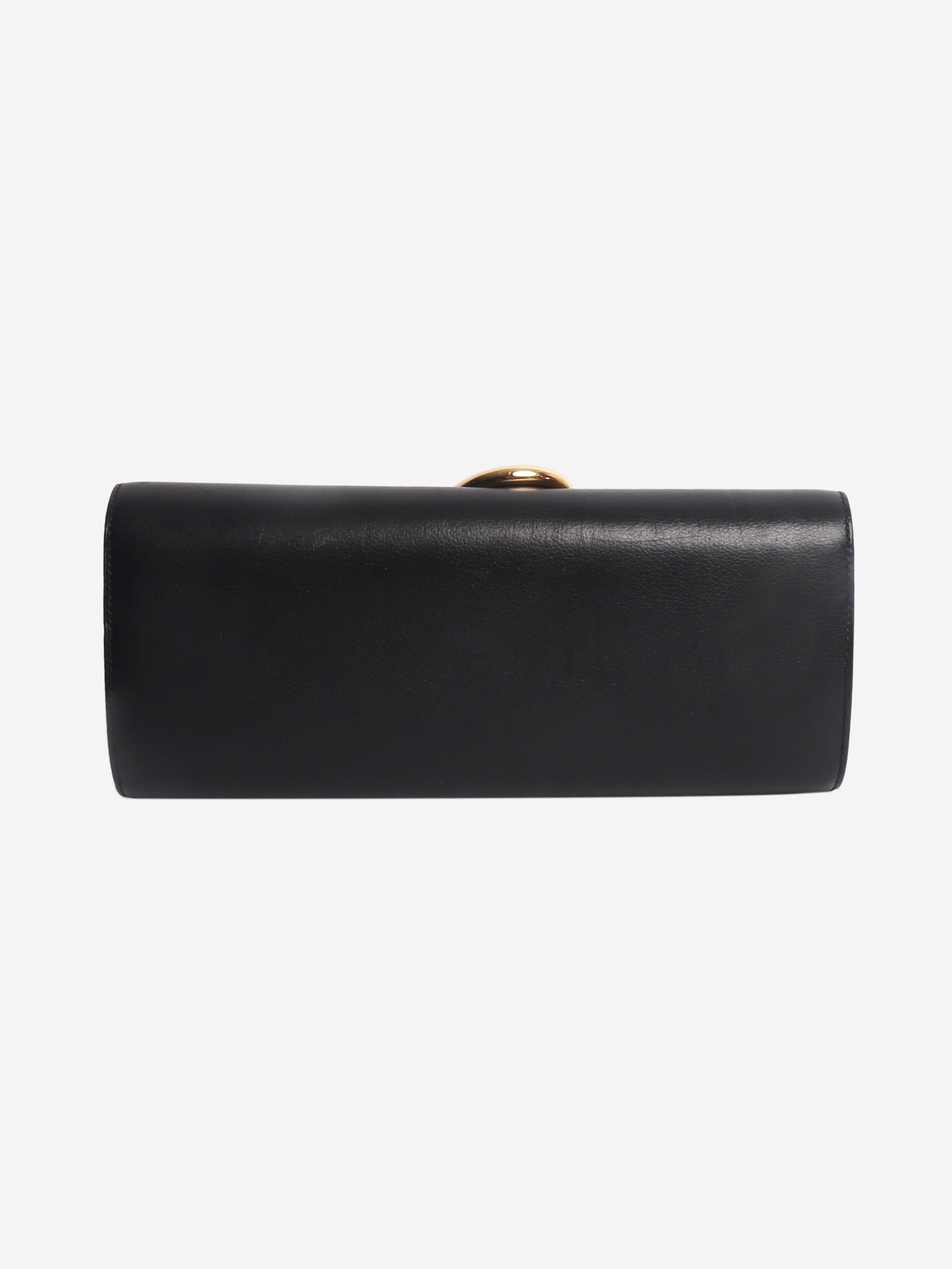 Black Egee leather clutch bag Clutch bags Hermes 