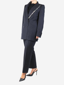 Dries Van Noten Dark grey pinstripe suit set - size UK 14