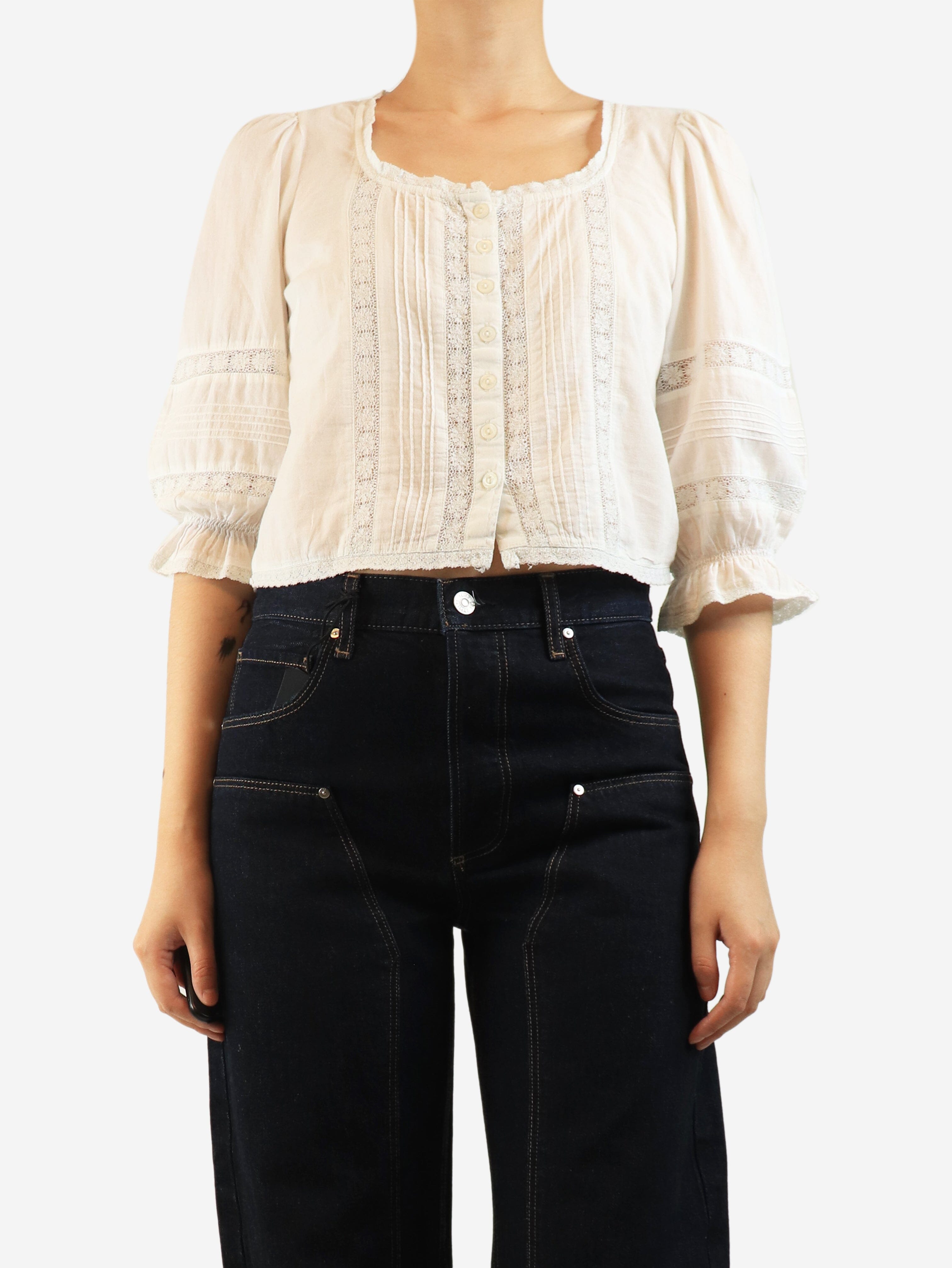 White milkmaid top - size UK 6 Tops Rixo 