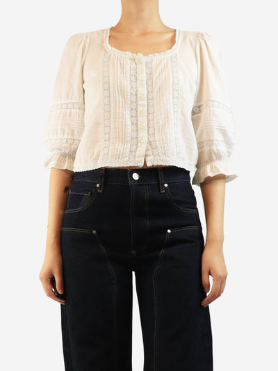 White milkmaid top - size UK 6
