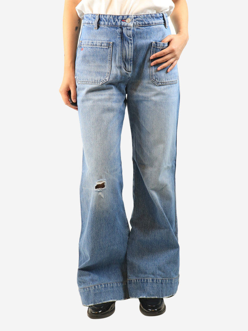 Blue mid wash denim jeans - size L