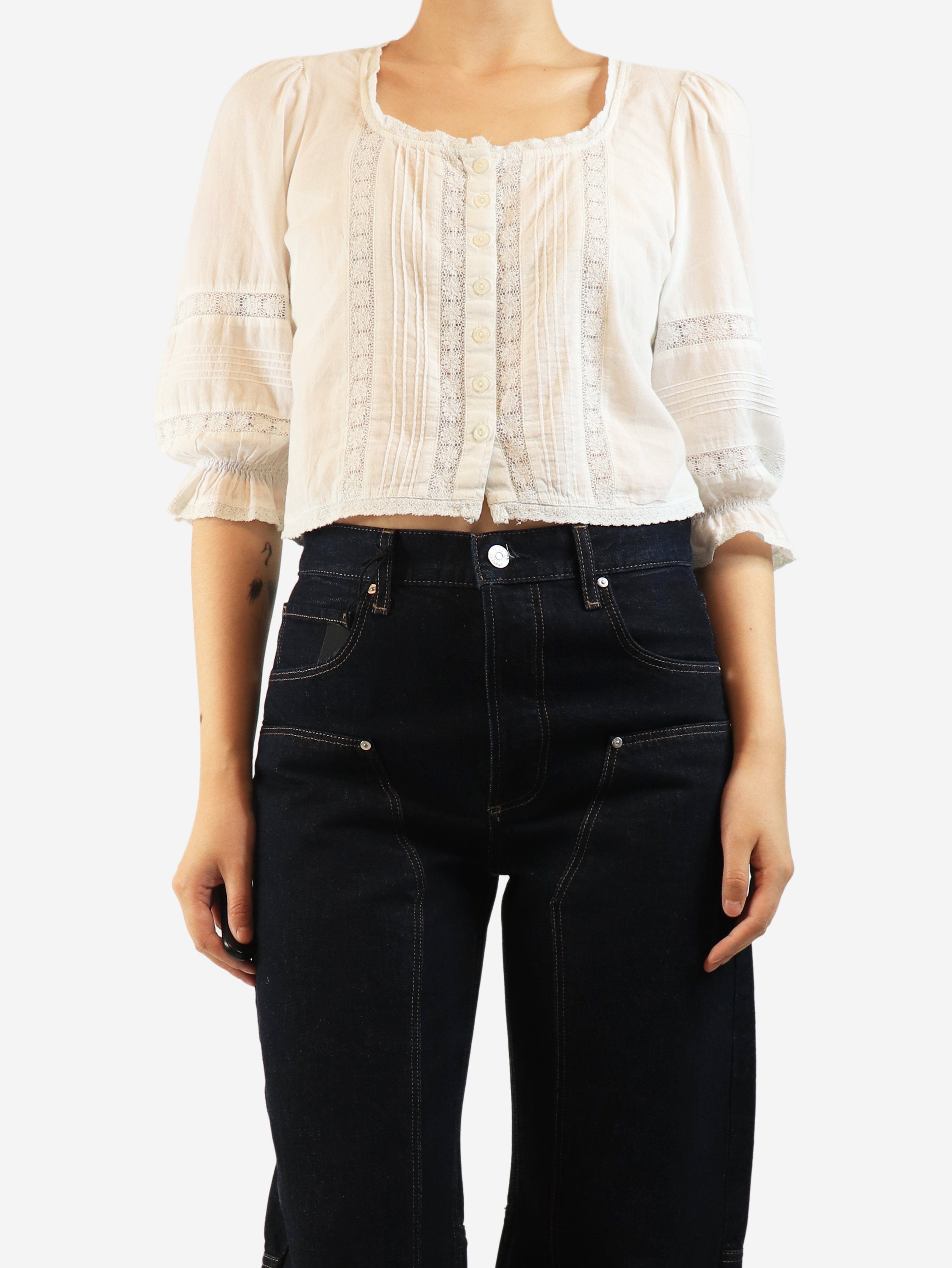 White milkmaid top - size UK 6 Tops Rixo 