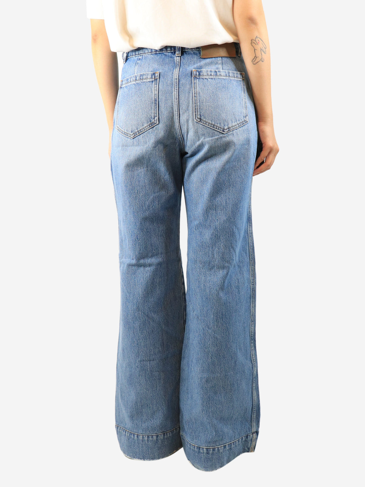 Blue mid wash denim jeans - size L