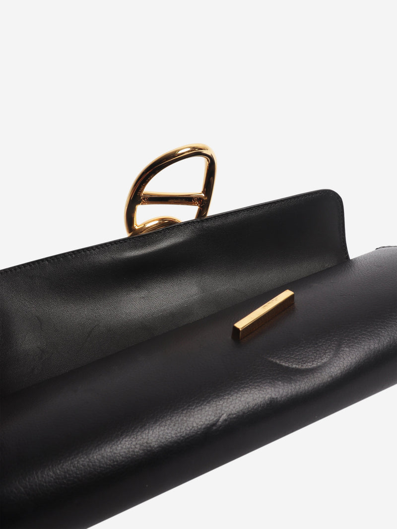 Black Egee leather clutch bag Clutch bags Hermes 
