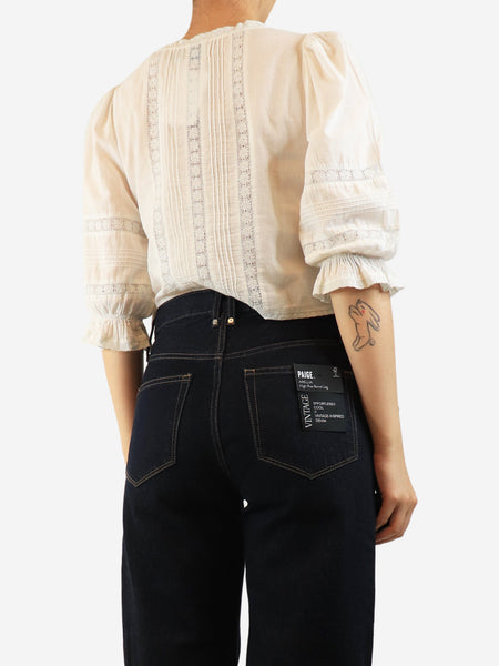 White milkmaid top - size UK 6 alternate image