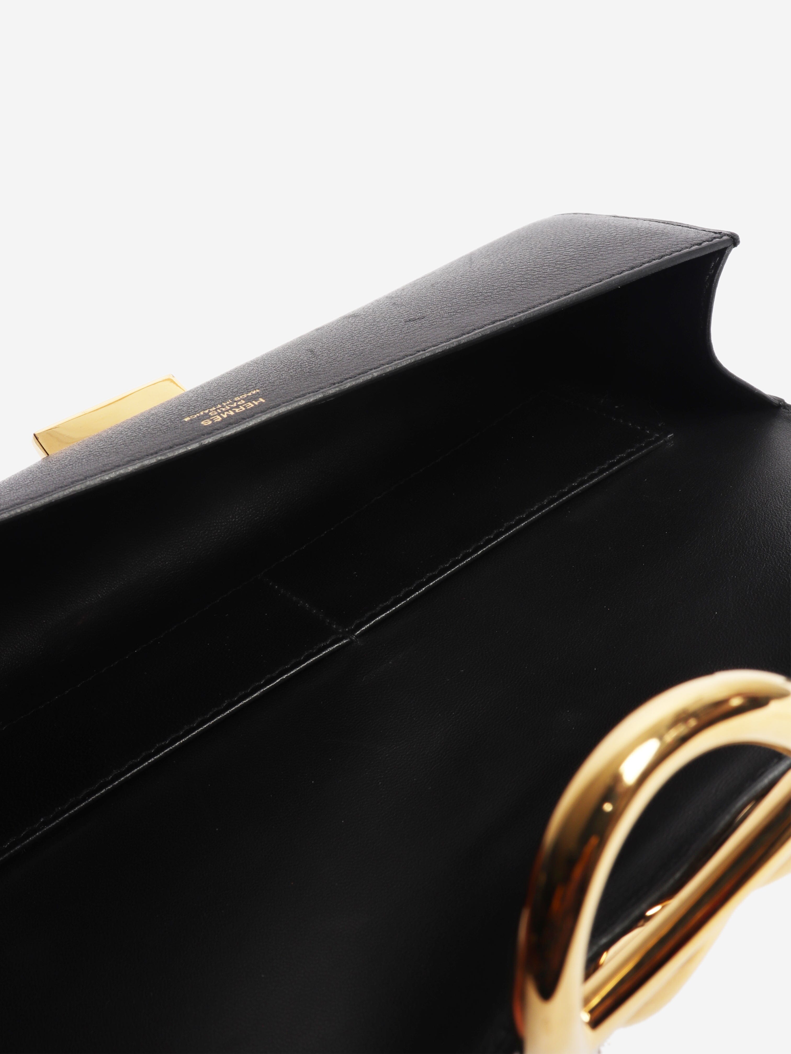Black Egee leather clutch bag Clutch bags Hermes 
