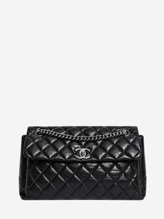 Black 2012 calfskin-quilted Lady Pearly flap bag Shoulder bags Chanel 