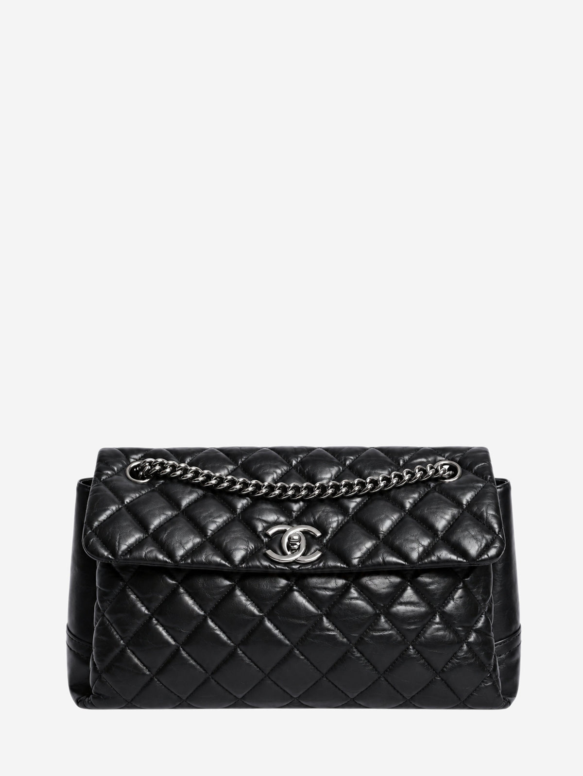 Black 2012 calfskin-quilted Lady Pearly flap bag Shoulder bags Chanel 
