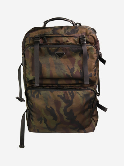 Green camouflage pattern suitbag Luggage & Travel Bags Prada 
