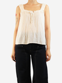 White sleeveless textured top - size S Tops Paige 