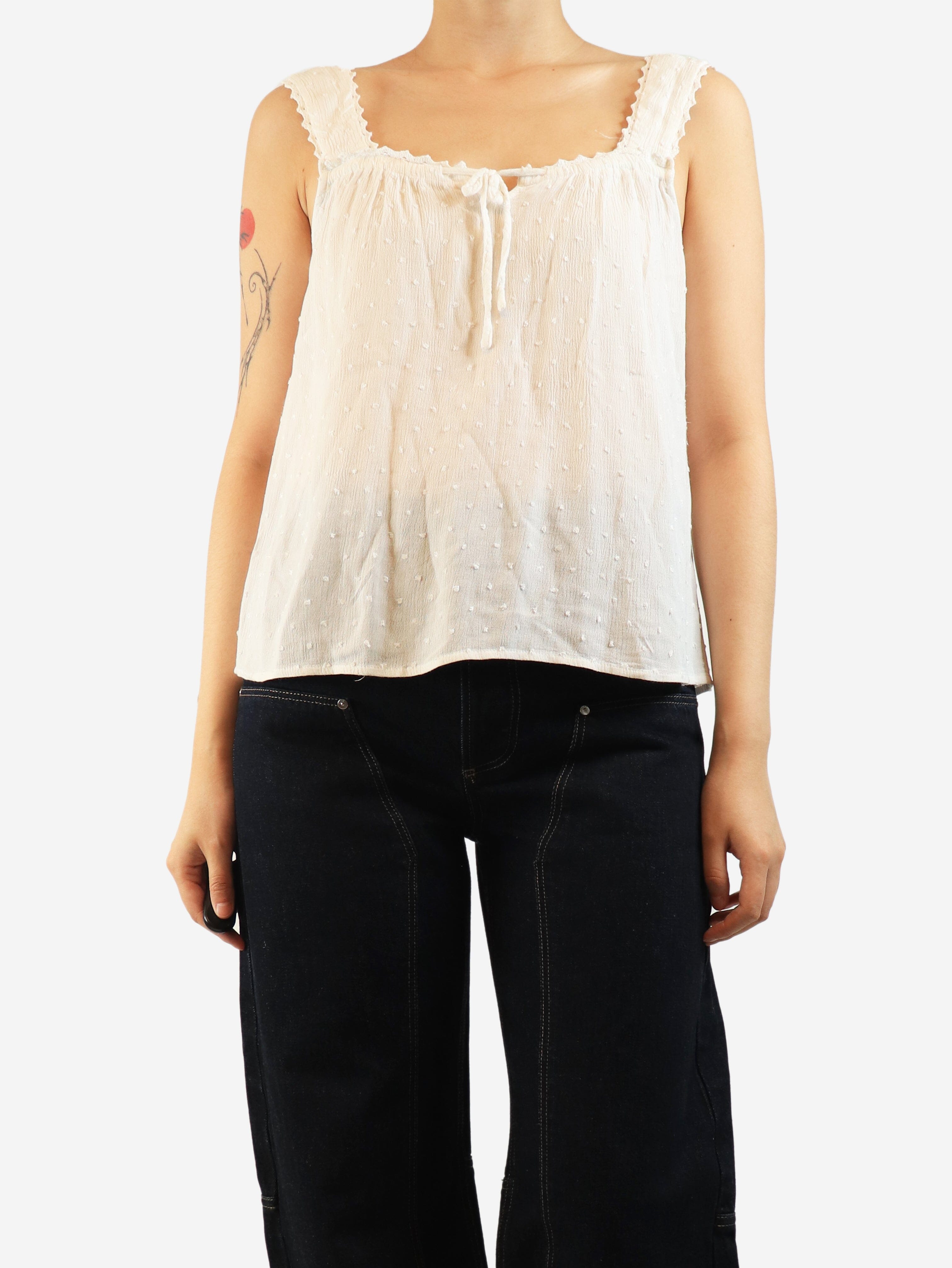 White sleeveless textured top - size S Tops Paige 