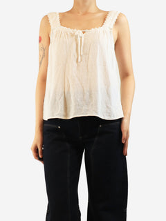 White sleeveless textured top - size S Tops Paige 