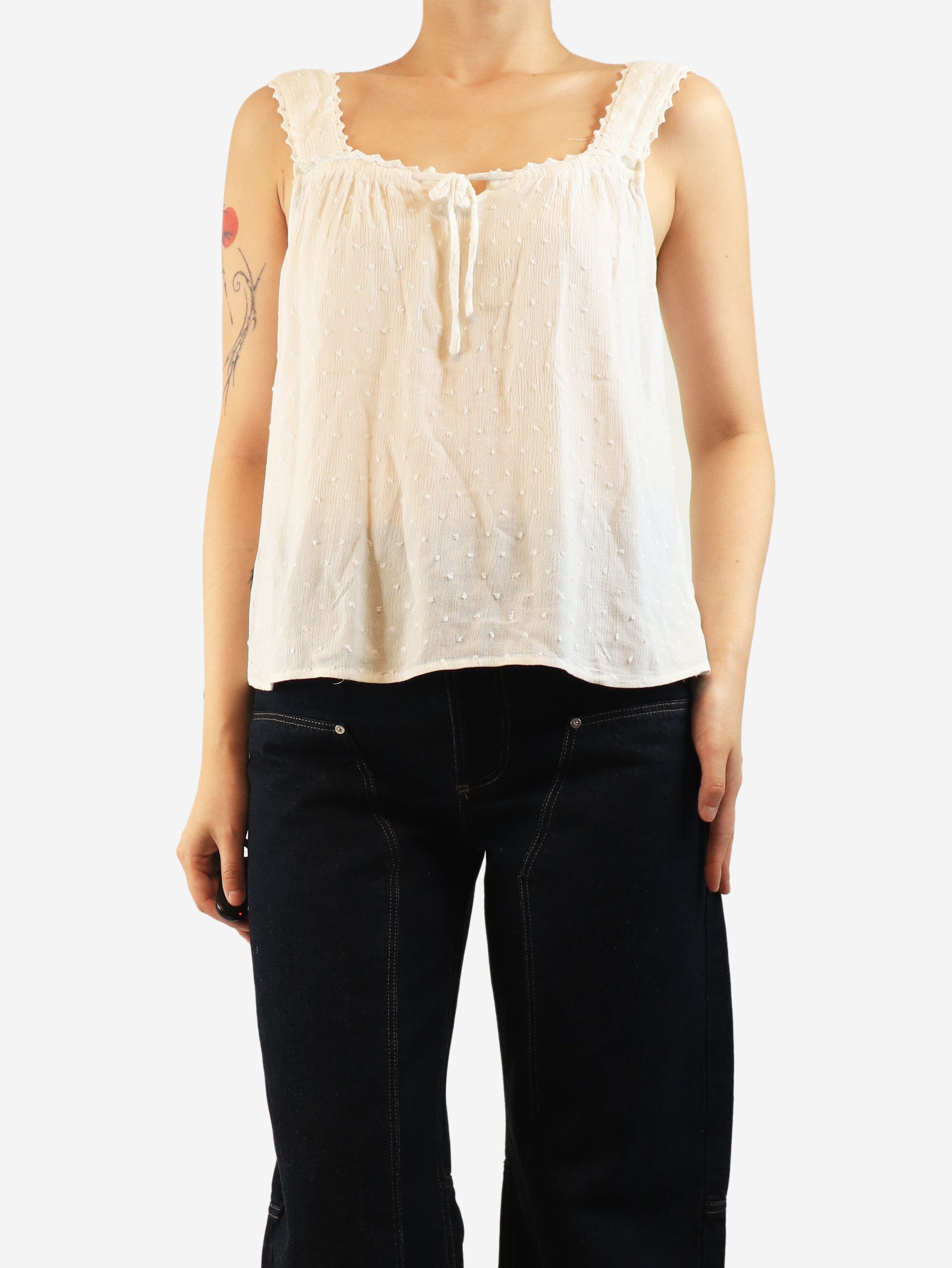 White sleeveless textured top - size S Tops Paige 