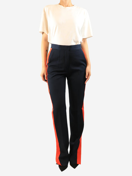Navy wool trousers - size UK 8 alternate image