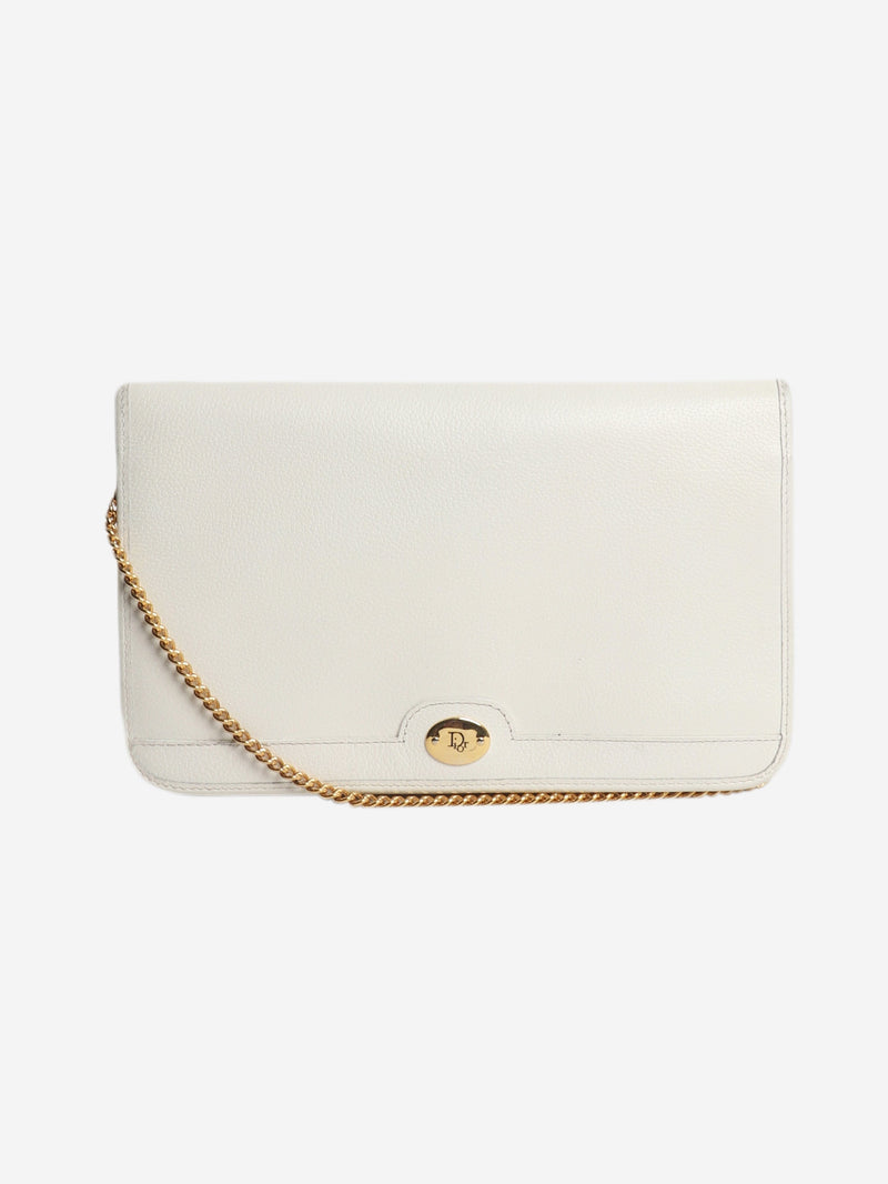 White vintage leather shoulder bag Shoulder bags Christian Dior 