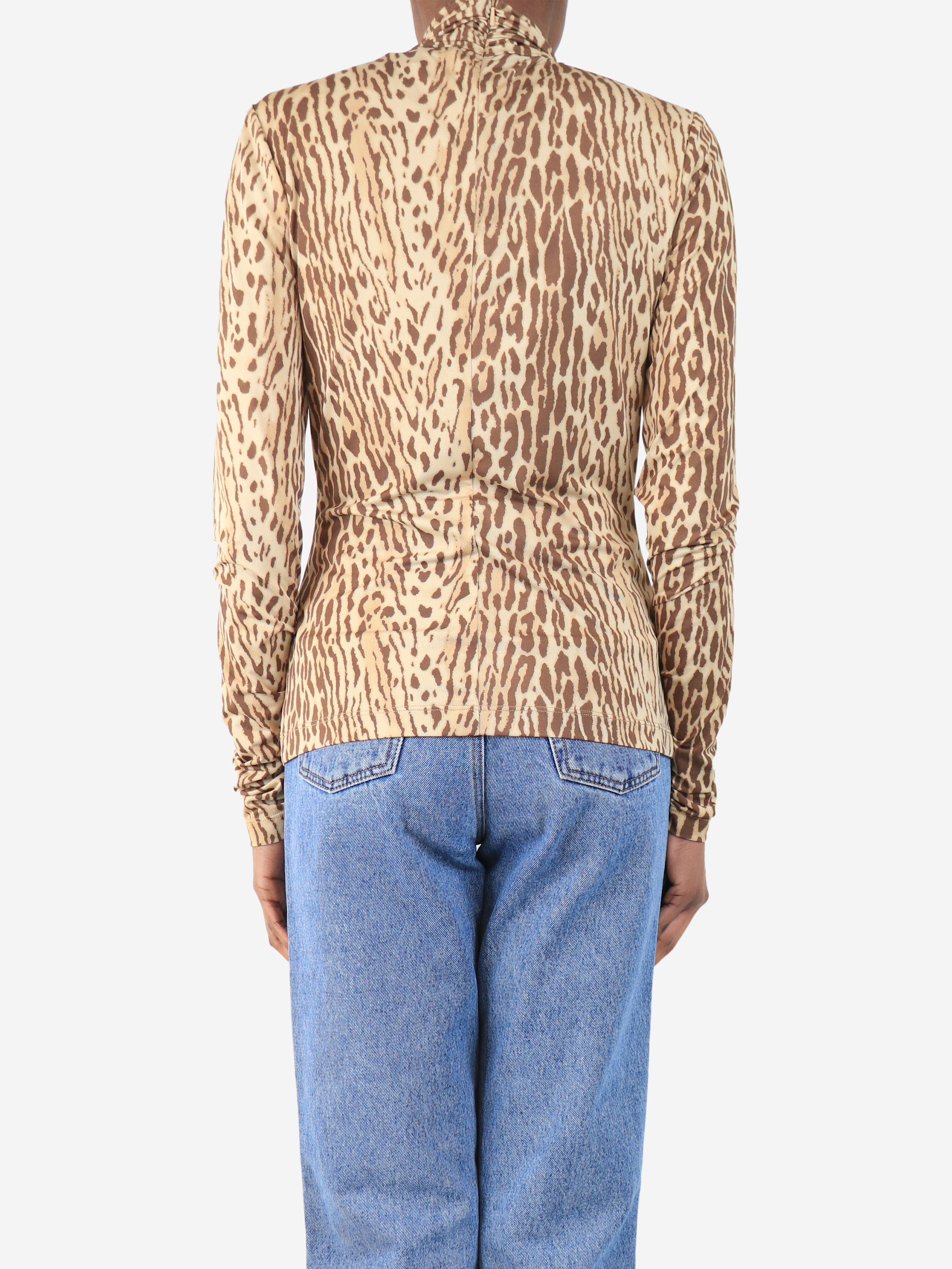 Brown leopard print top - size UK 8 Tops Zimmermann 