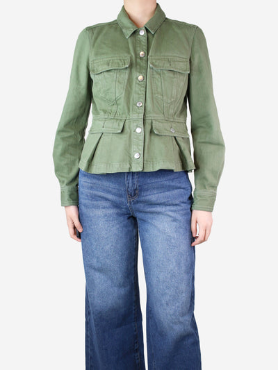 Green denim jacket - size M Coats & Jackets Veronica Beard 
