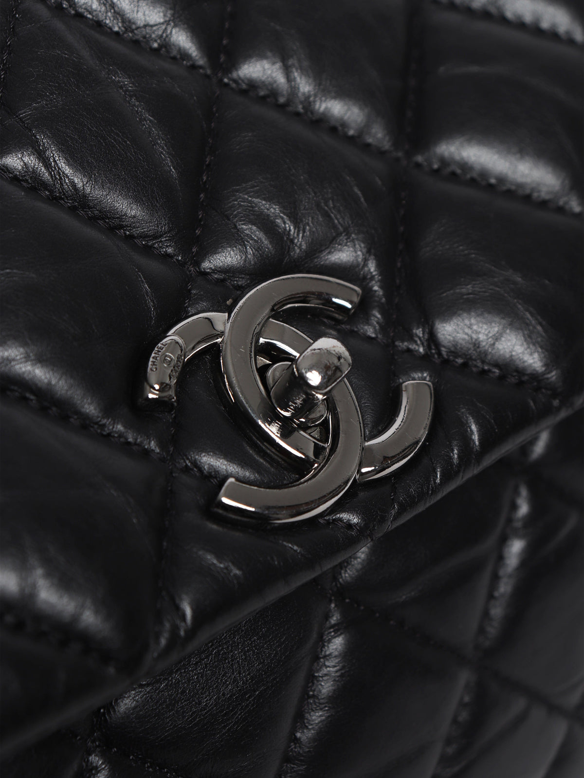 Black 2012 calfskin-quilted Lady Pearly flap bag Shoulder bags Chanel 