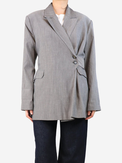Grey belted blazer - size UK 12 Coats & Jackets Ganni 