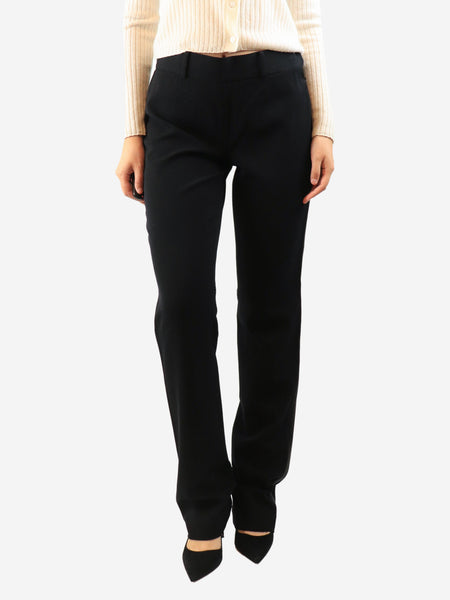 Black satin panel trousers - size UK 12 product image