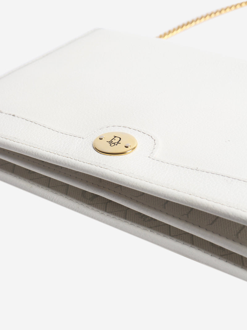 White vintage leather shoulder bag Shoulder bags Christian Dior 