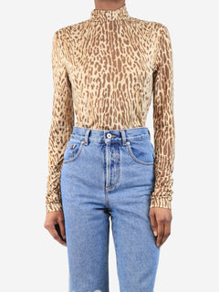 Brown leopard print top - size UK 8 Tops Zimmermann 
