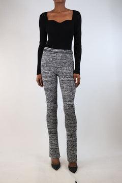 Grey ribbed knit trousers - size S Trousers Baum Und Pferdgarten 