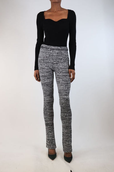 Grey ribbed knit trousers - size S product image