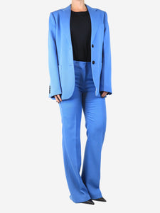 Victoria Beckham Blue wool trouser suit - size UK 10