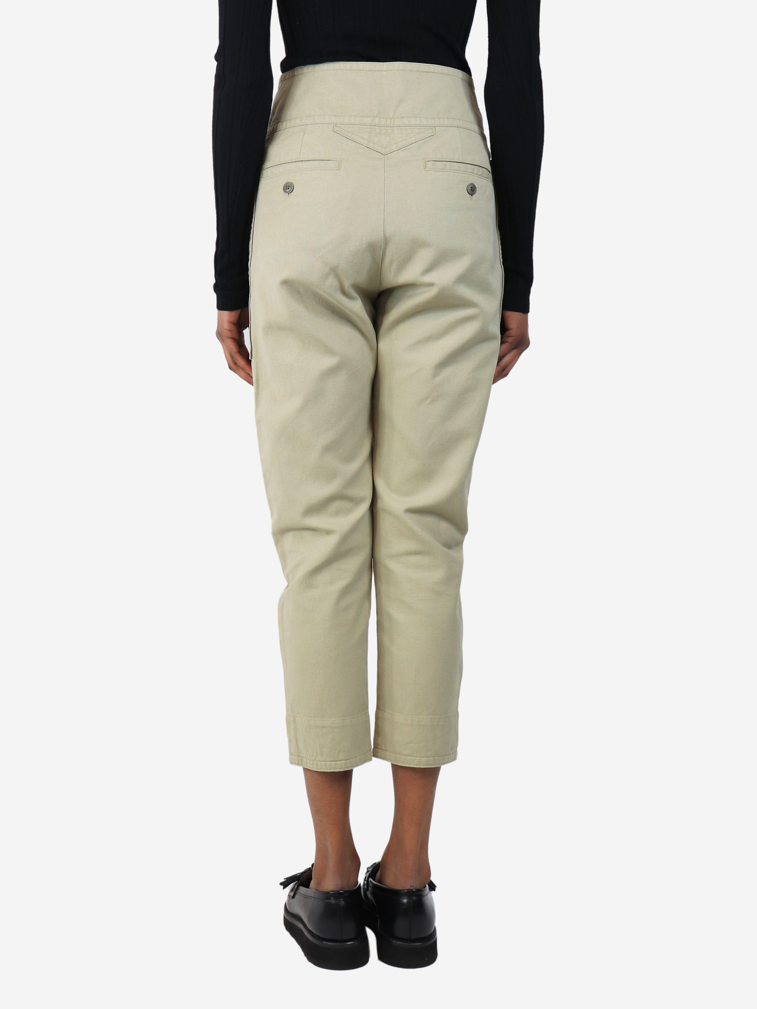 Neutral cotton-blend trousers - size UK 6 Trousers Isabel Marant Etoile 