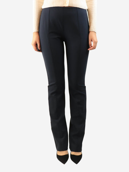 Navy high-waisted tapered trousers - size UK 12 product image