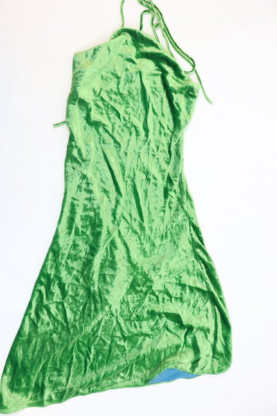 Rat & Boa Green velvet halterneck mini dress - size S product image