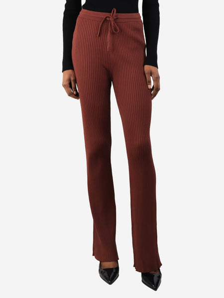 Burnt sienna ribbed Trousers - size S product image