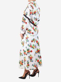 White floral shirt and skirt set - size S Sets Kika Vargas 