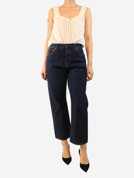 Indigo straight-leg jeans - size UK 14 alternate image