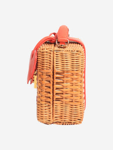 Mark Cross Neutral Rattan Basket bag