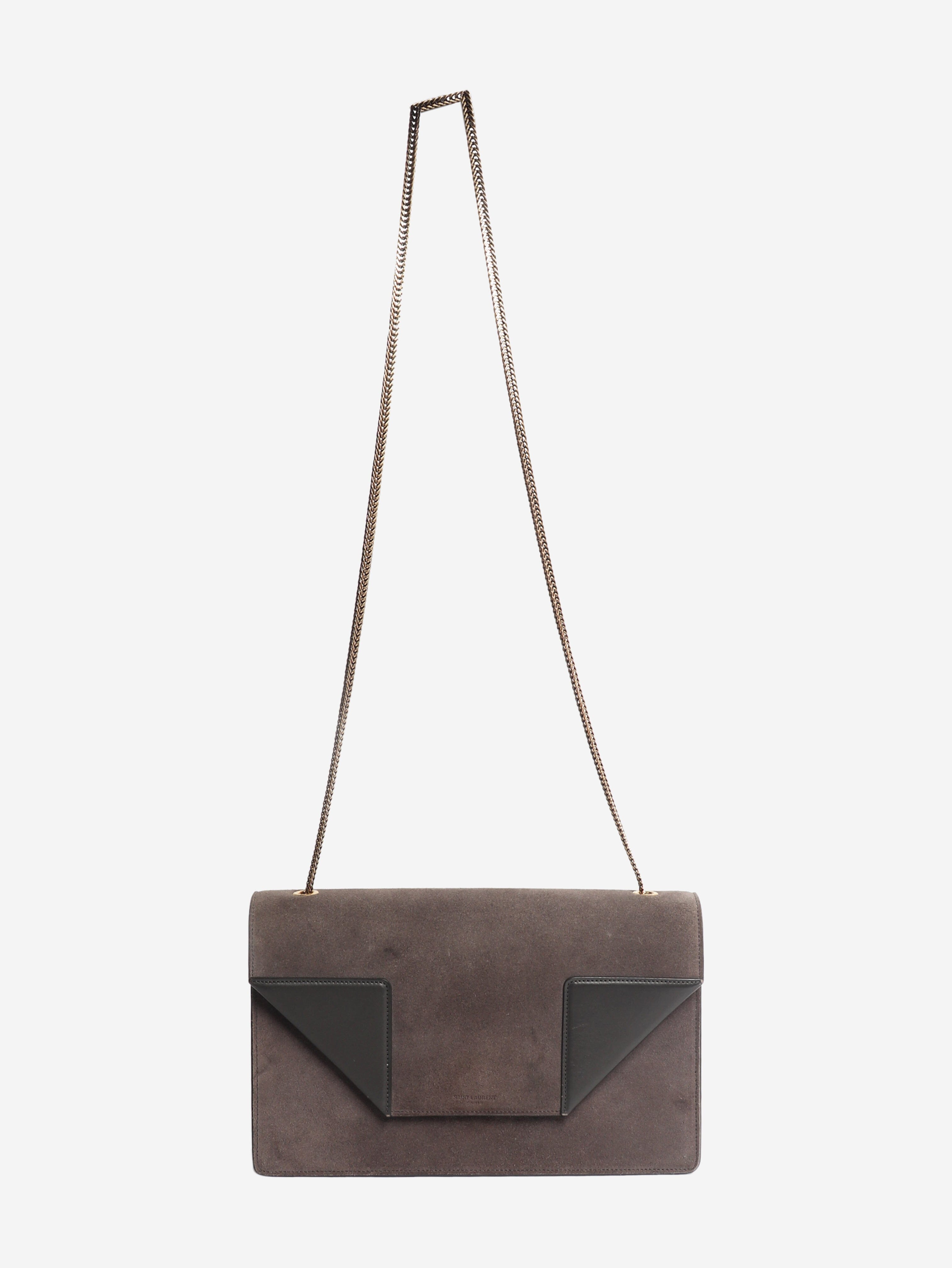 Brown Betty suede chain bag